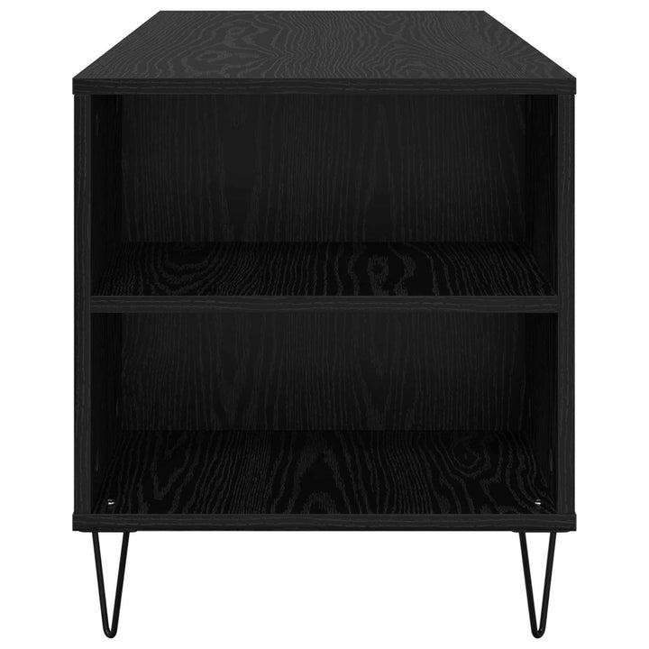 Sofabord med skuffe Sort eg 102 x 44,5 x 50 cm Konstrueret træ