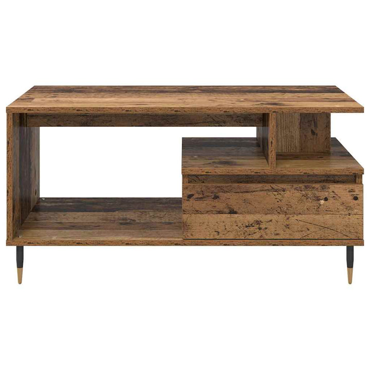 Sofabord med skuffe Gammelt træ 90 x 49 x 45 cm Konstrueret træ