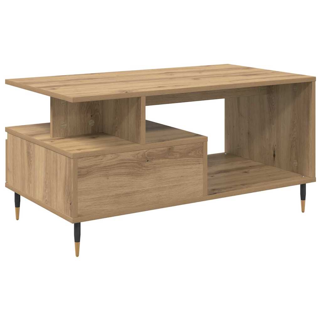 Sofabord Artisan Egetræ 90 x 49 x 45 cm Konstrueret træ