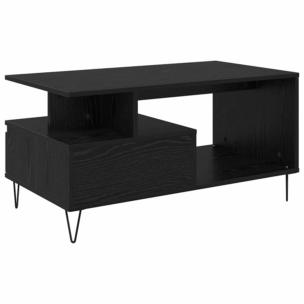 Sofabord Sort eg 90 x 49 x 45 cm Konstrueret træ