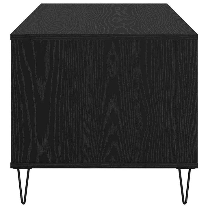 Sofabord med skuffe Sort eg 90 x 49 x 45 cm Konstrueret træ