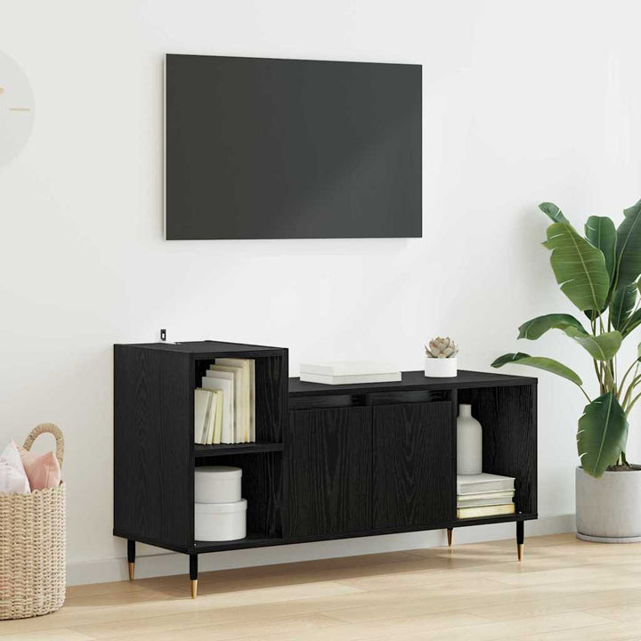 TV-skab Sort eg 100 x 35 x 55 cm Konstrueret træ