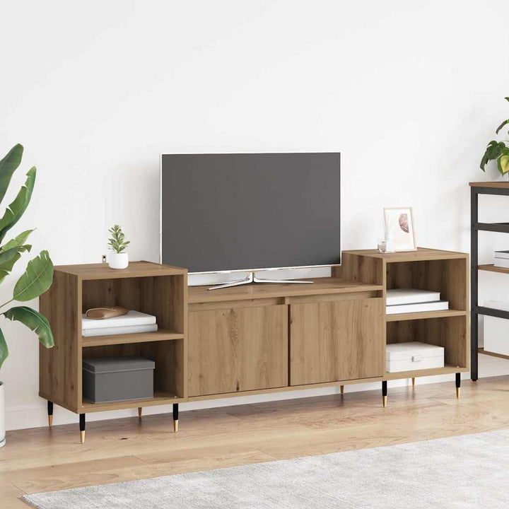 TV-skab 160 x 35 x 55 cm Artisan Egetræ Konstrueret træ