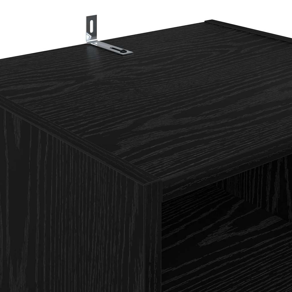 TV-skab 160 x 35 x 55 cm Sort eg Konstrueret træ