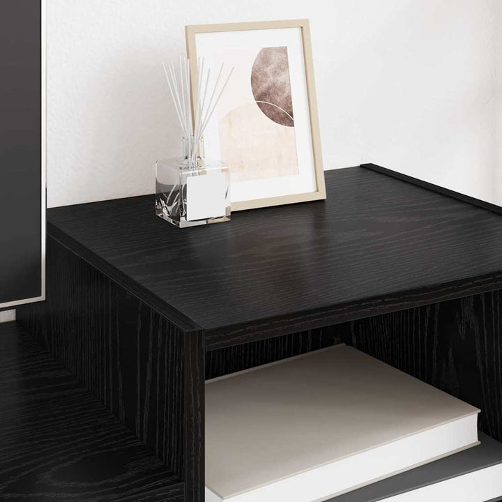 TV-skab 160 x 35 x 55 cm Sort eg Konstrueret træ