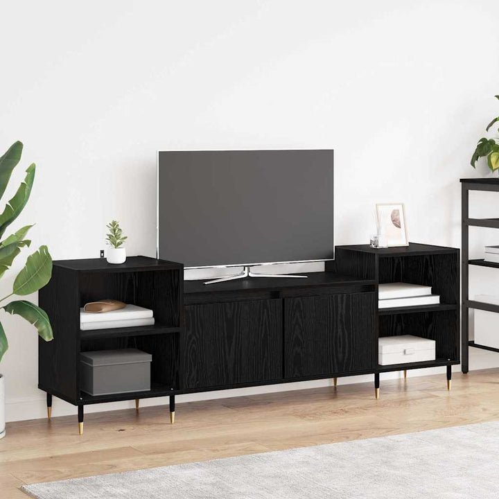 TV-skab 160 x 35 x 55 cm Sort eg Konstrueret træ