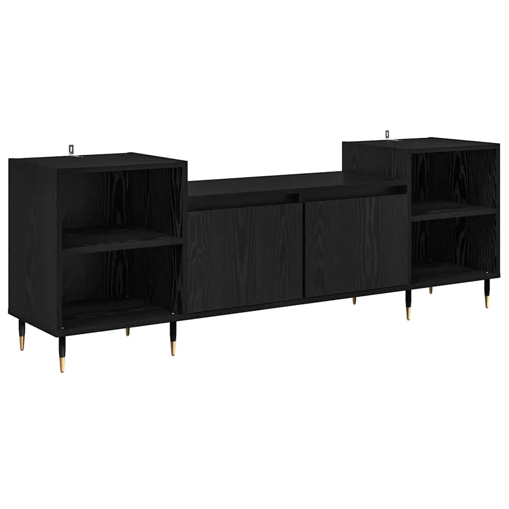 TV-skab 160 x 35 x 55 cm Sort eg Konstrueret træ