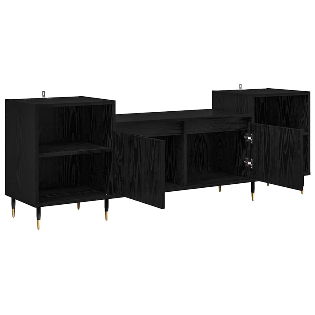 TV-skab 160 x 35 x 55 cm Sort eg Konstrueret træ