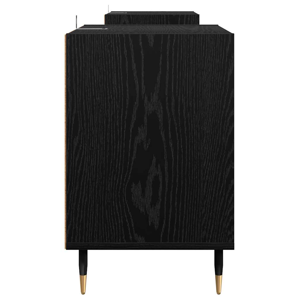 TV-skab 160 x 35 x 55 cm Sort eg Konstrueret træ