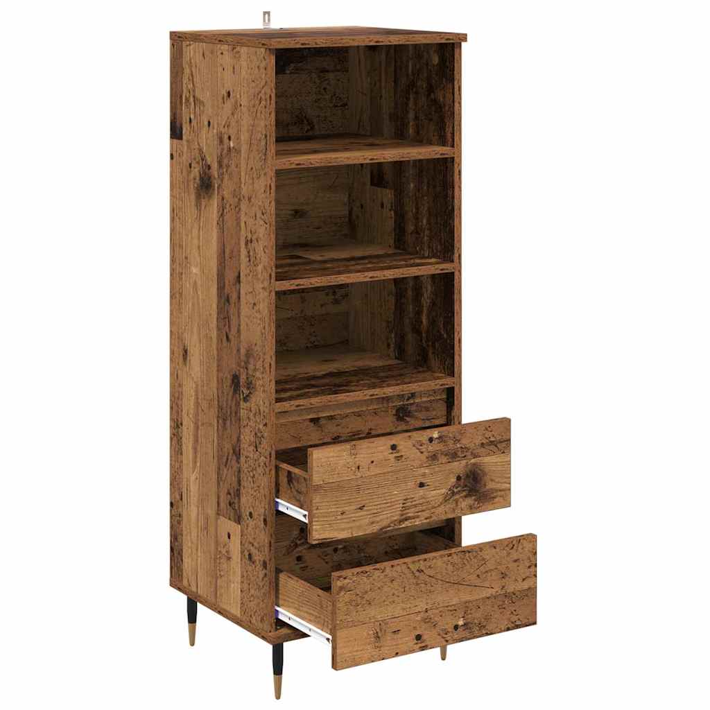 Highboard Gammelt træ 40 x 36 x 110 cm Konstrueret træ