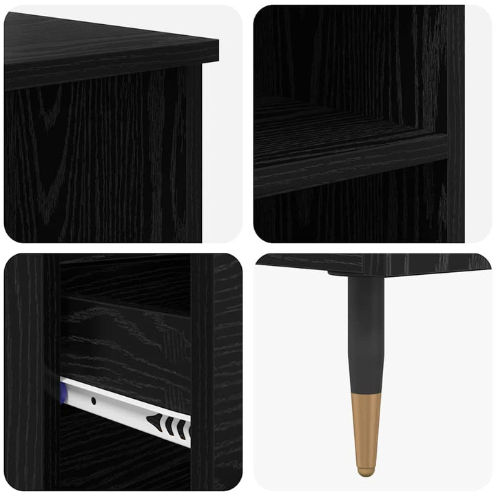 Highboard Sort eg 40 x 36 x 110 cm Konstrueret træ