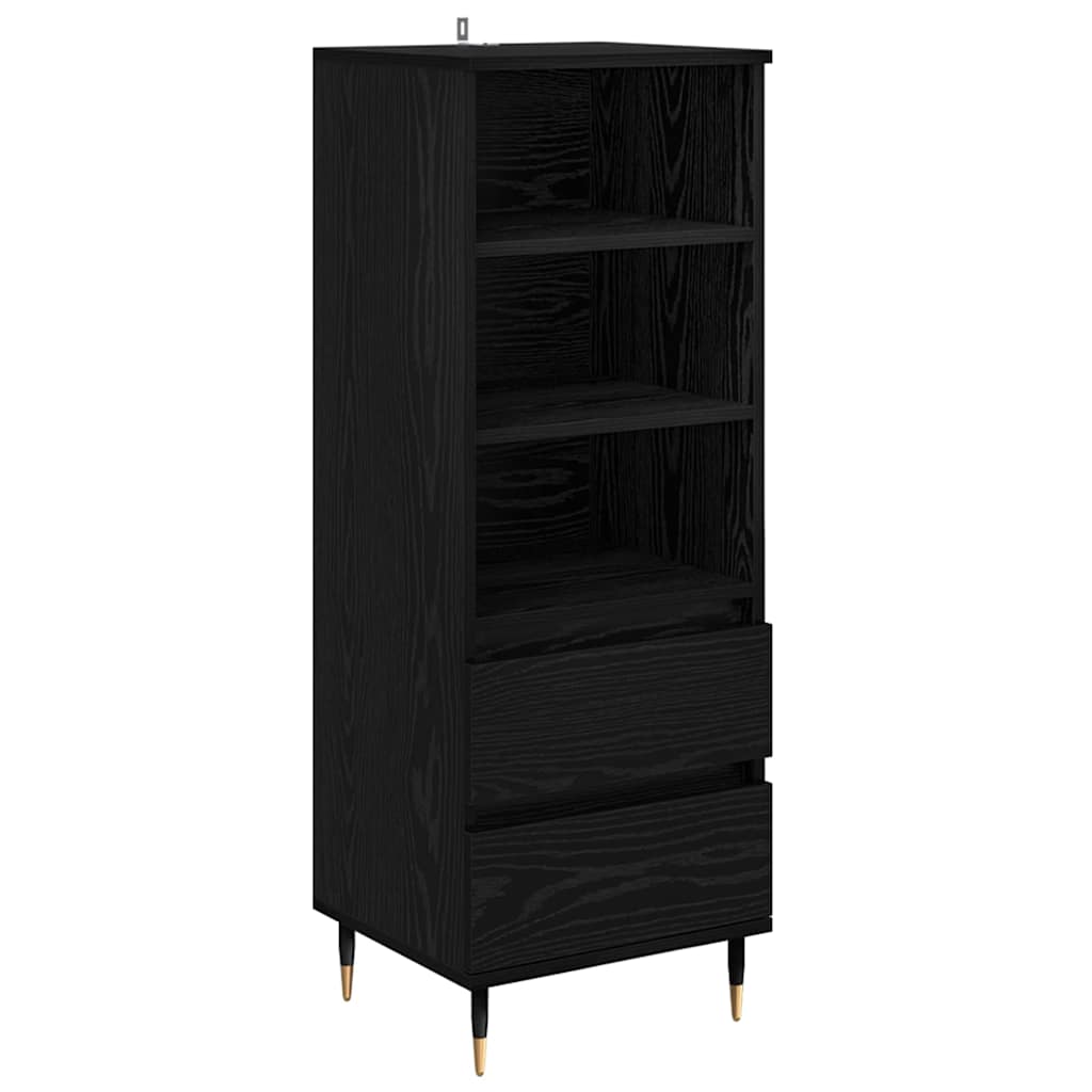 Highboard Sort eg 40 x 36 x 110 cm Konstrueret træ
