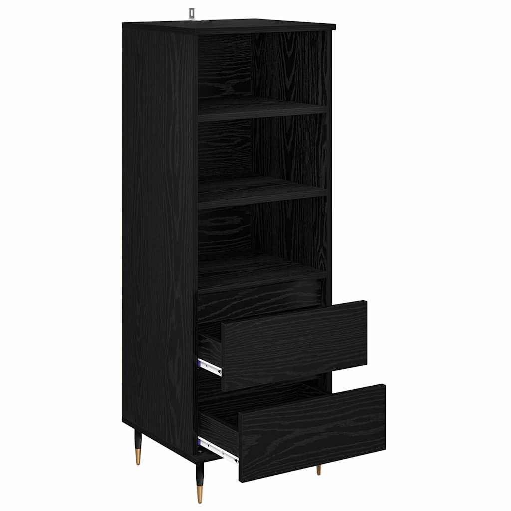 Highboard Sort eg 40 x 36 x 110 cm Konstrueret træ
