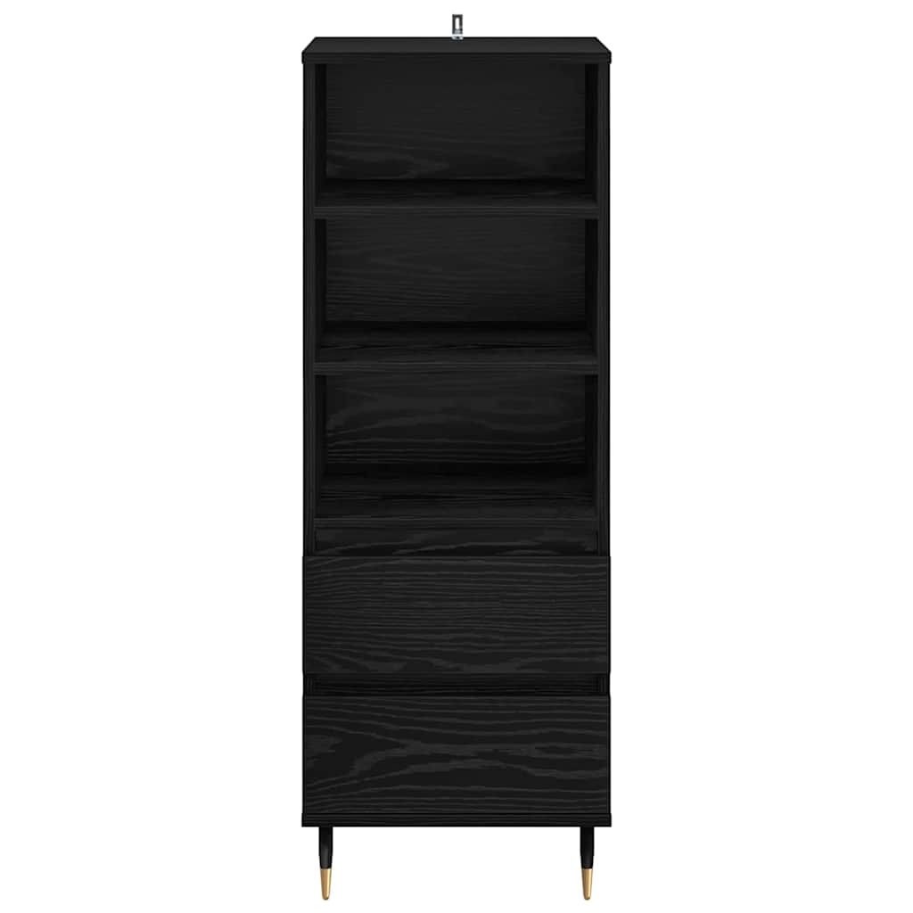 Highboard Sort eg 40 x 36 x 110 cm Konstrueret træ