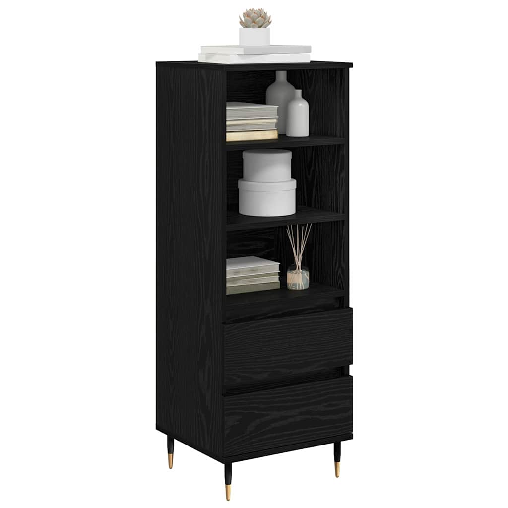 Highboard Sort eg 40 x 36 x 110 cm Konstrueret træ