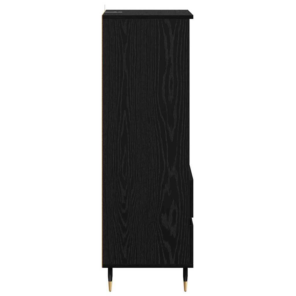 Highboard Sort eg 40 x 36 x 110 cm Konstrueret træ