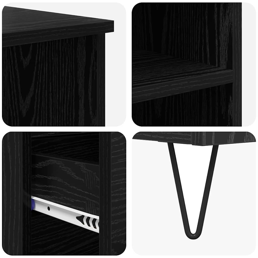 Highboard Sort eg 40 x 36 x 110 cm Konstrueret træ
