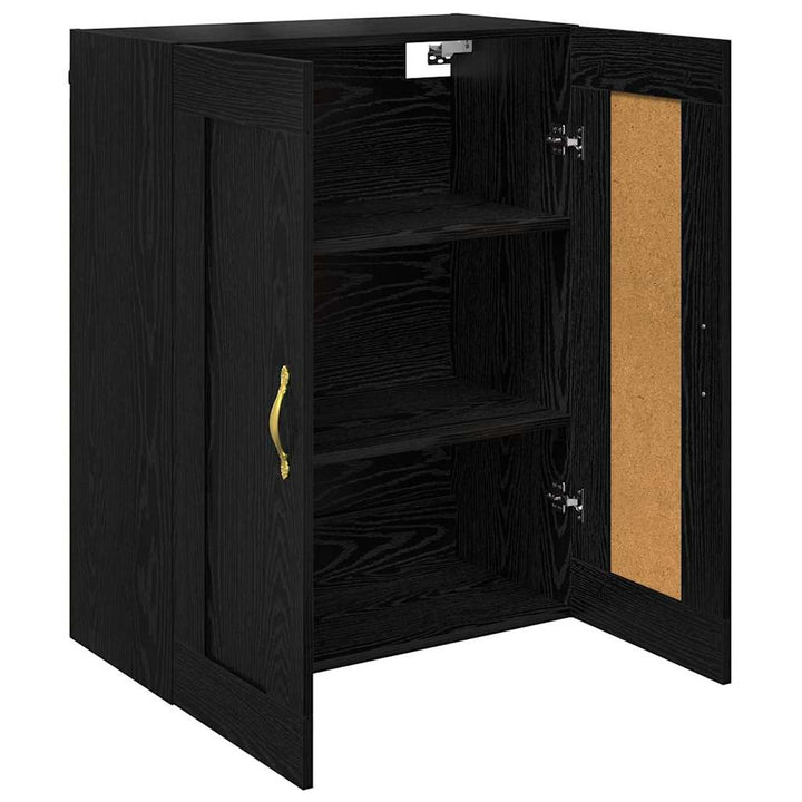 Vægskab Sort eg 69,5 x 34 x 90 cm Konstrueret træ