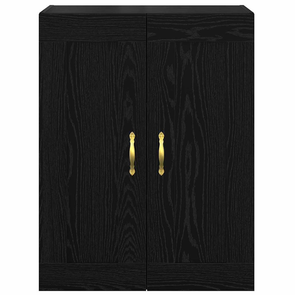 Vægskab Sort eg 69,5 x 34 x 90 cm Konstrueret træ