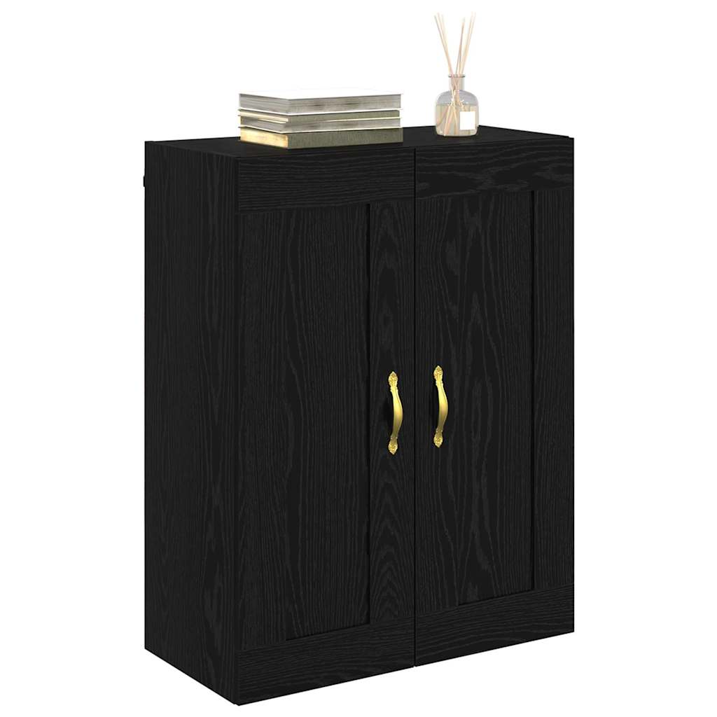 Vægskab Sort eg 69,5 x 34 x 90 cm Konstrueret træ