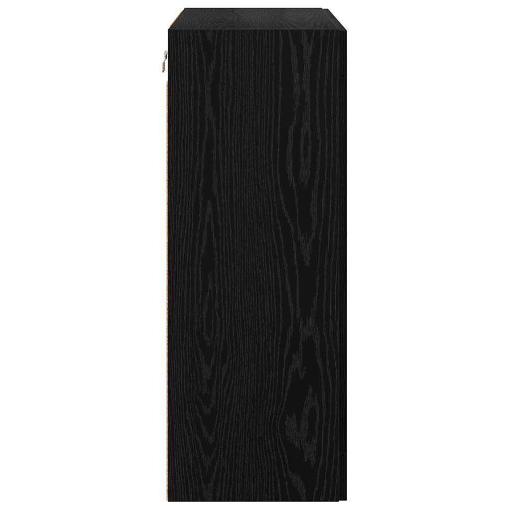 Vægskab Sort eg 69,5 x 34 x 90 cm Konstrueret træ