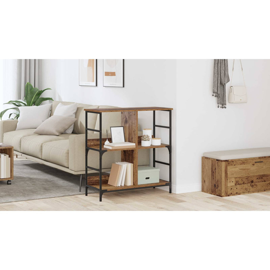 Bogreol Gammelt træ 78,5 x 33 x 82 cm Konstrueret træ
