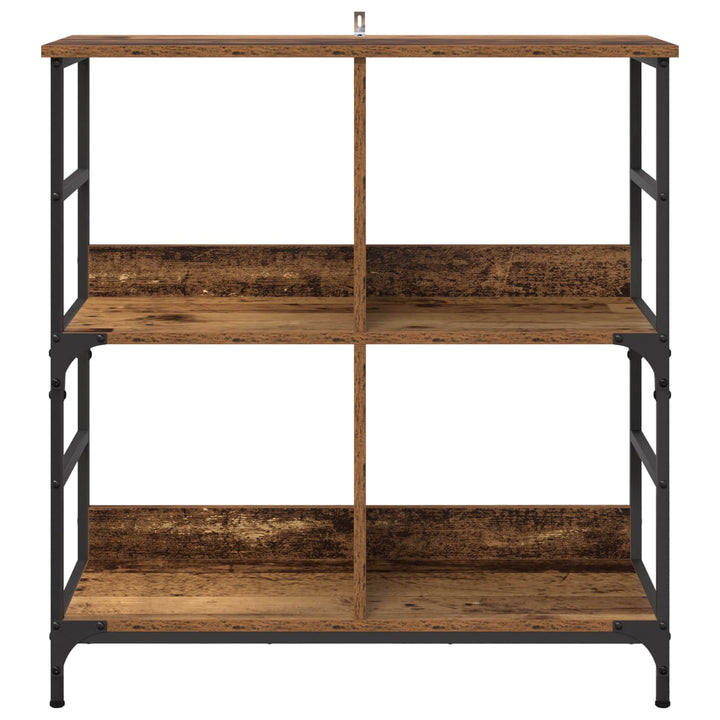 Bogreol 4 niveauer 78,5 x 33 x 82 cm Konstrueret træ