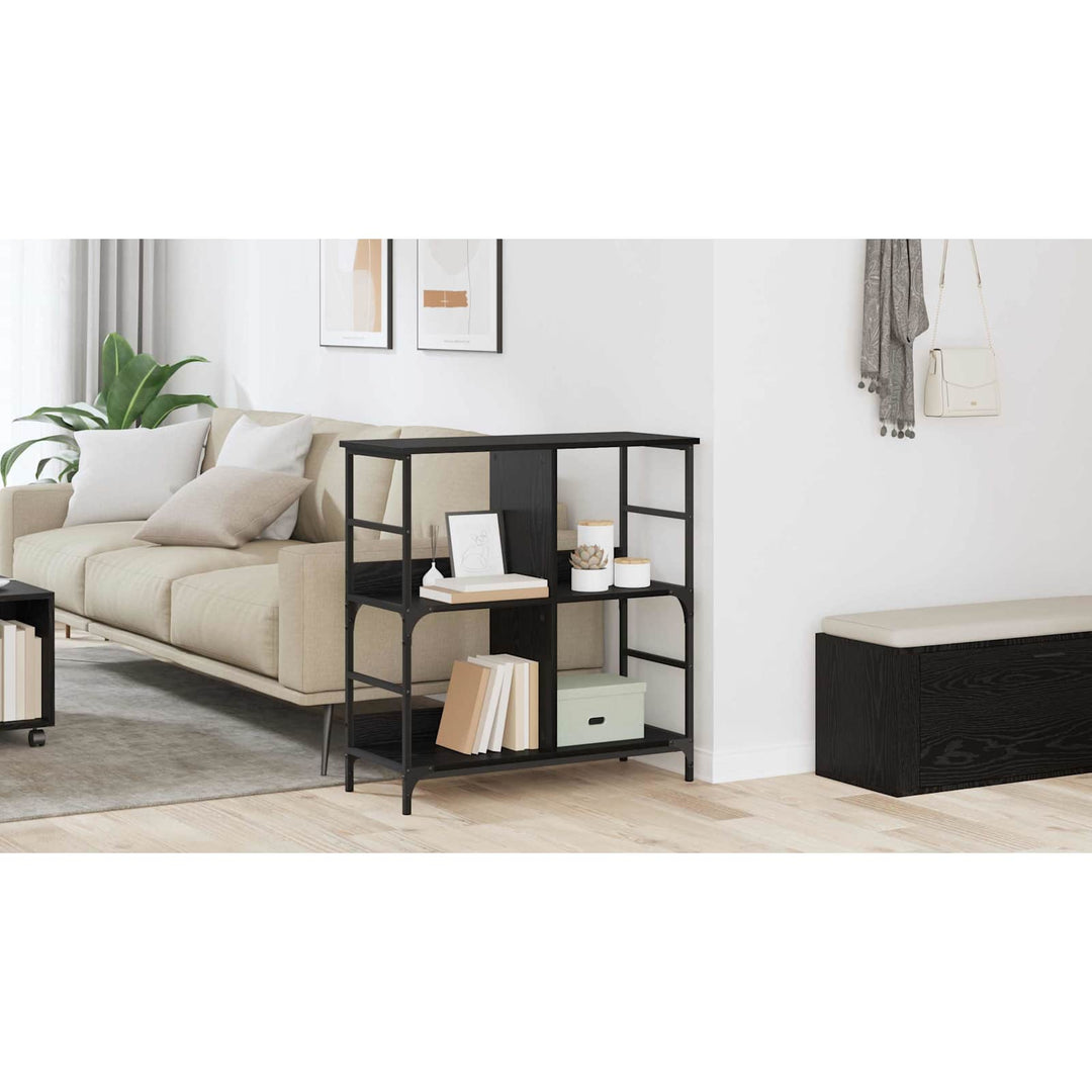 Bogreol Sort eg 78,5 x 33 x 82 cm Konstrueret træ