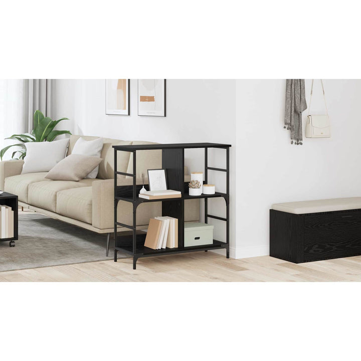 Bogreol Sort eg 78,5 x 33 x 82 cm Konstrueret træ