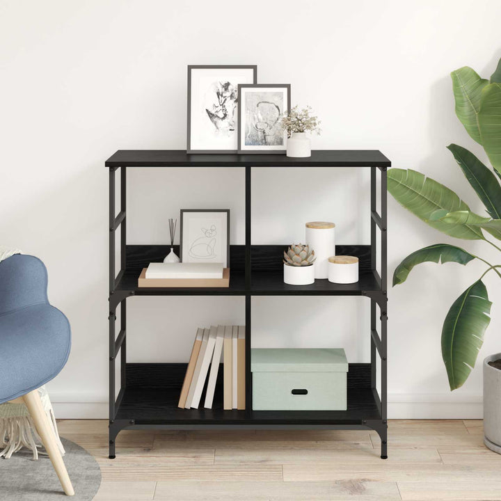 Bogreol Sort eg 78,5 x 33 x 82 cm Konstrueret træ