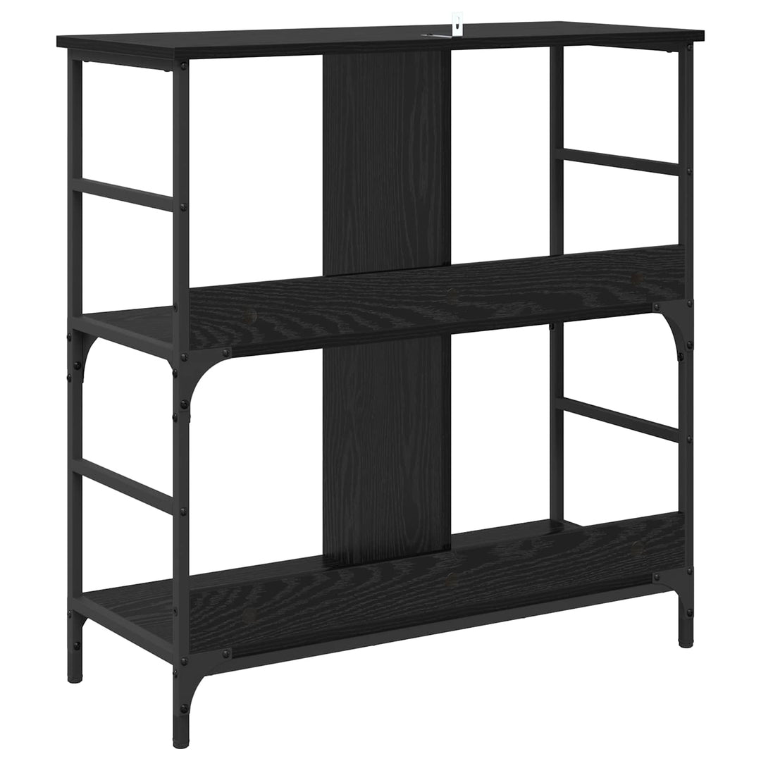 Bogreol Sort eg 78,5 x 33 x 82 cm Konstrueret træ