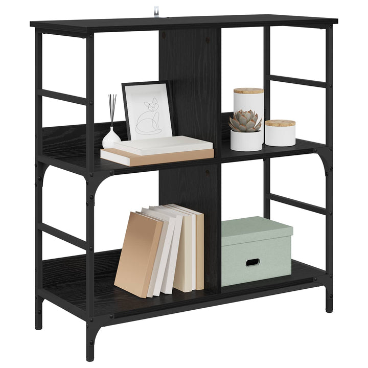 Bogreol Sort eg 78,5 x 33 x 82 cm Konstrueret træ