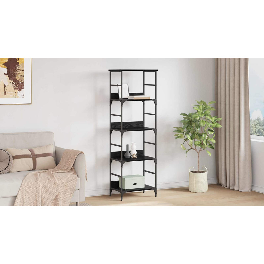Bogreol Sort eg 50 x 33 x 153 cm Konstrueret træ