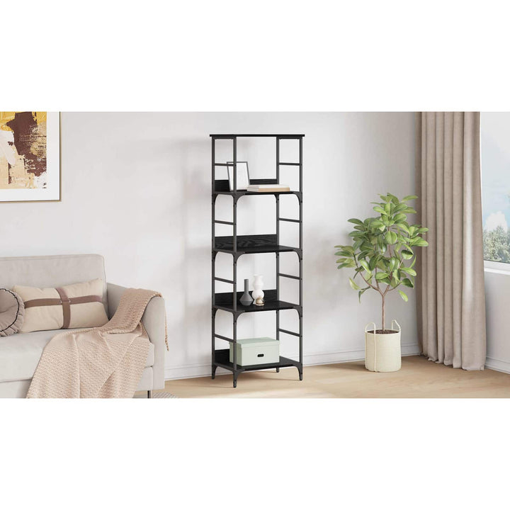 Bogreol Sort eg 50 x 33 x 153 cm Konstrueret træ