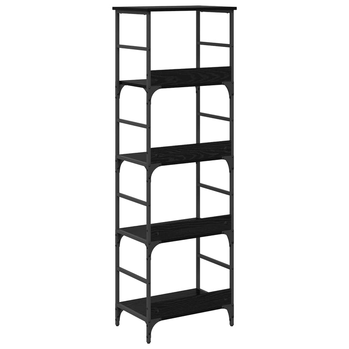 Bogreol Sort eg 50 x 33 x 153 cm Konstrueret træ