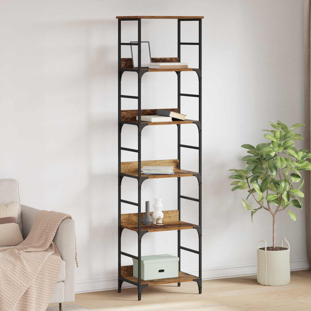 Bogreol Gammelt træ 50 x 33 x 188,5 cm Konstrueret træ