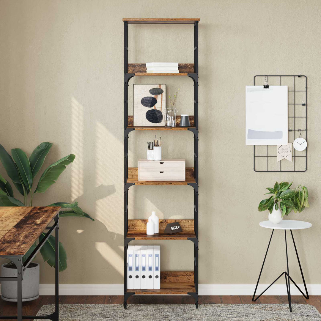 Bogreol Gammelt træ 50 x 33 x 188,5 cm Konstrueret træ