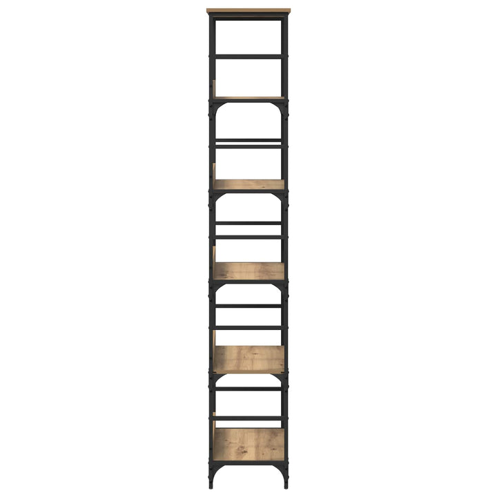 Bogreol 5 niveauer 50 x 33 x 188,5 cm Konstrueret træ