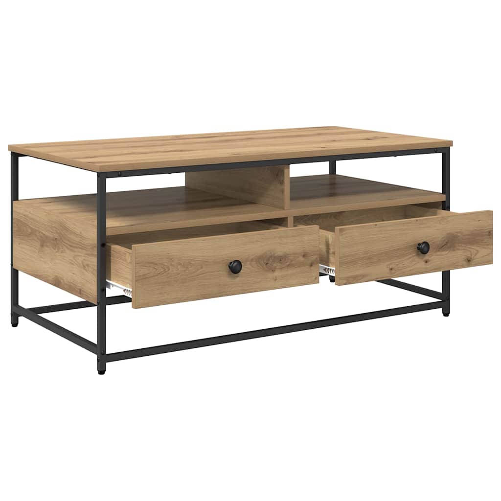 Sofabord Artisan Egetræ 100 x 51 x 45 cm Konstrueret træ
