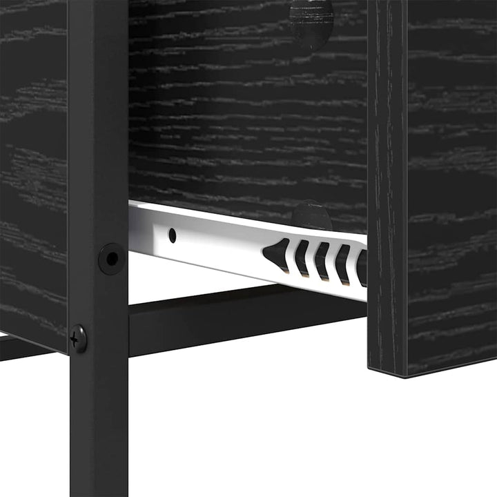 Sofabord med skuffe Sort eg 100 x 51 x 45 cm Konstrueret træ