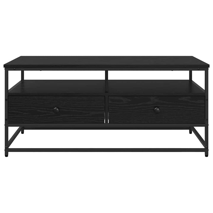 Sofabord med skuffe Sort eg 100 x 51 x 45 cm Konstrueret træ