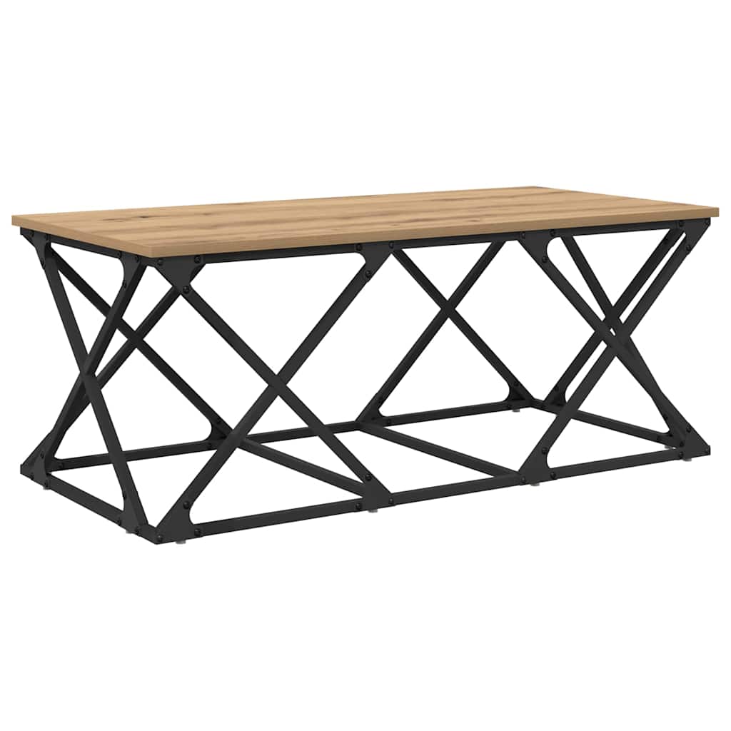 Sofabord Artisan Egetræ 100 x 49 x 40 cm Konstrueret træ
