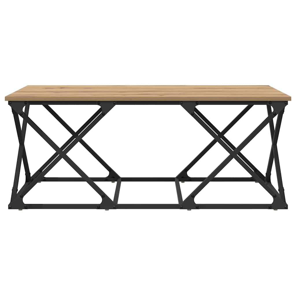 Sofabord Artisan Egetræ 100 x 49 x 40 cm Konstrueret træ
