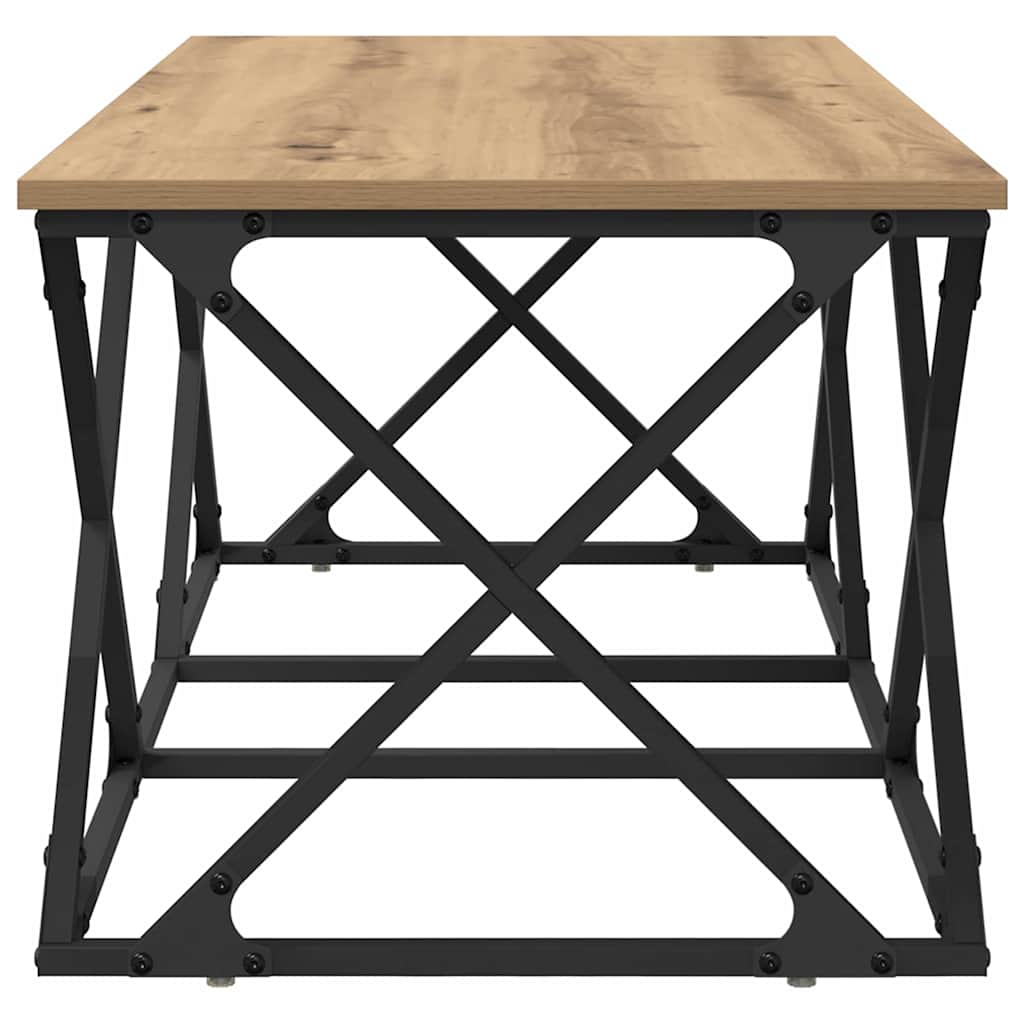 Sofabord Artisan Egetræ 100 x 49 x 40 cm Konstrueret træ