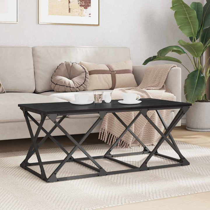 Sofabord Sort eg 100 x 49 x 40 cm Konstrueret træ