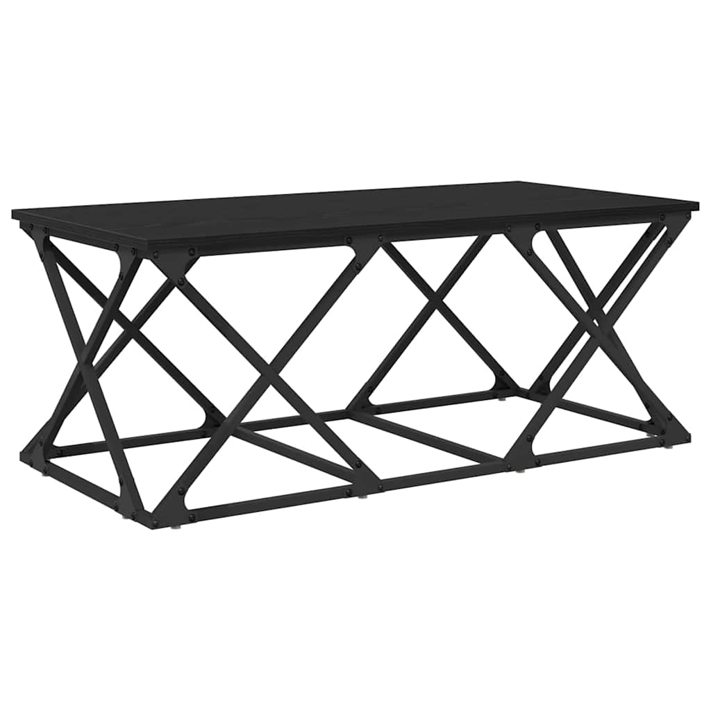 Sofabord Sort eg 100 x 49 x 40 cm Konstrueret træ