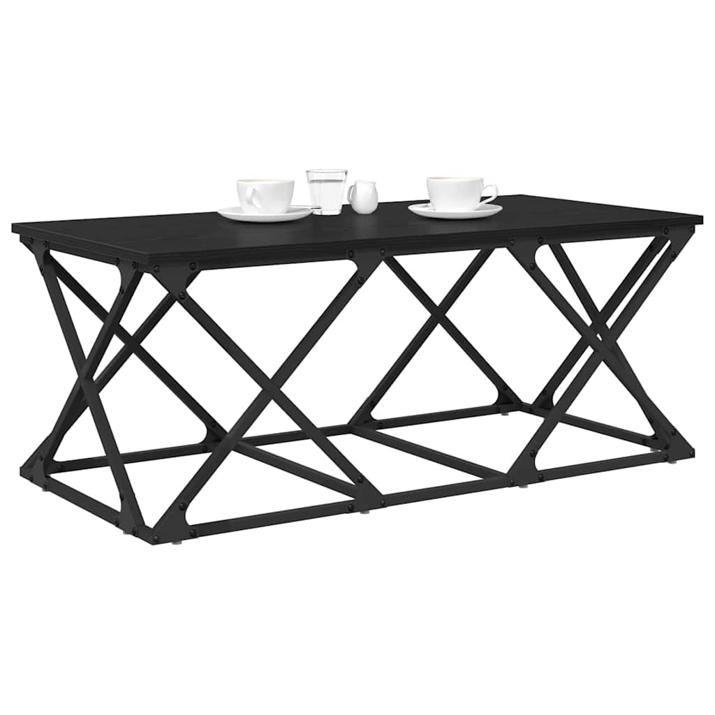 Sofabord Sort eg 100 x 49 x 40 cm Konstrueret træ