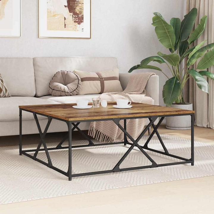 Sofabord Gammelt træ 100 x 100 x 40 cm Konstrueret træ