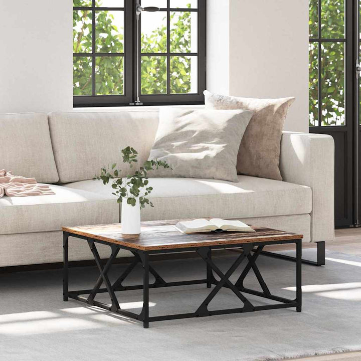 Sofabord Gammelt træ 70 x 70 x 30 cm Konstrueret træ