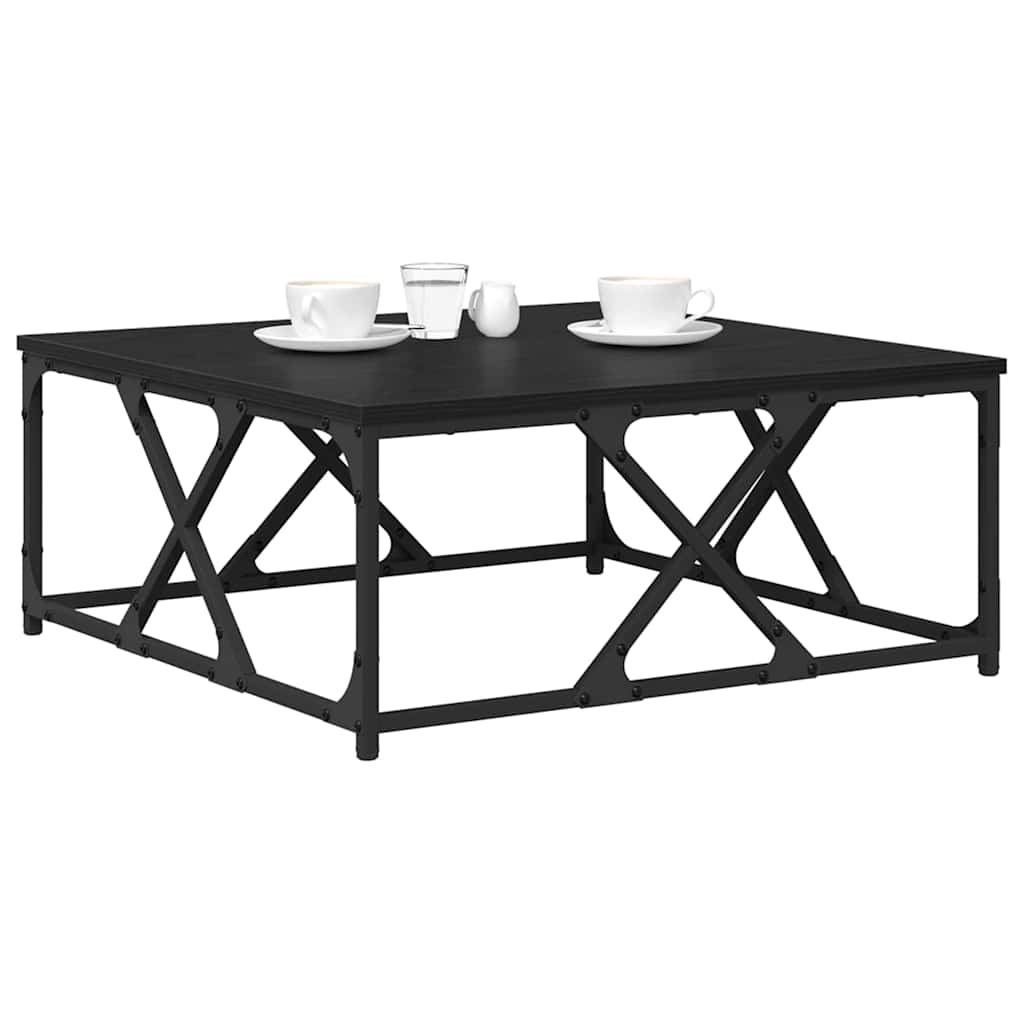 Sofabord Sort eg 70 x 70 x 30 cm Konstrueret træ